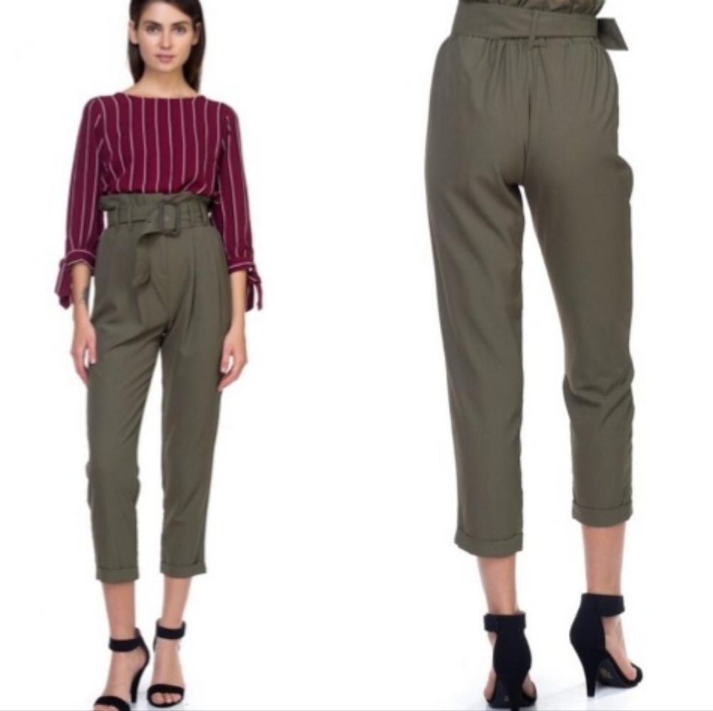 Haute Monde Olive Green Pants - Picture 3 of 6
